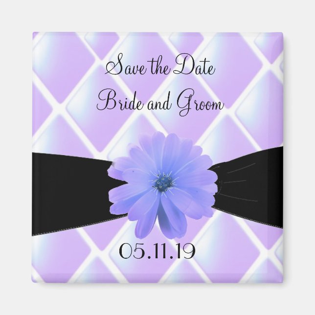 Purple Diamonds and Flower Magnet (Front)