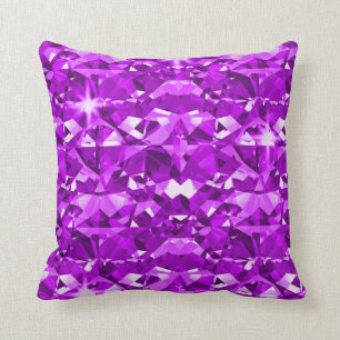 Purple Diamonds Passion Throw Pillow
