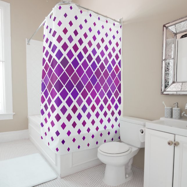 purple diamonds shower curtain
