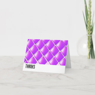 Purple Diamonds Thank You Card