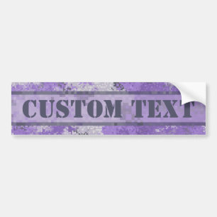 Purple Digi Camo w/ Custom Text Bumper Sticker