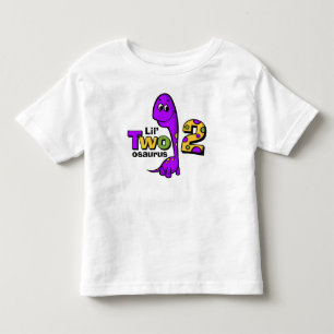 Purple Dinosaur 2nd Birthday Toddler T-shirt