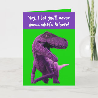 Purple Dinosaur Card