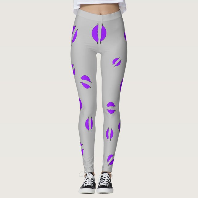 Purple Disc Leggings (Front)