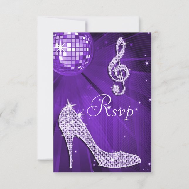 Purple Disco Ball Sparkle Heels RSVP (Front)