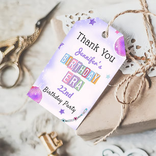 Purple Disco Eras Birthday Gift Tags