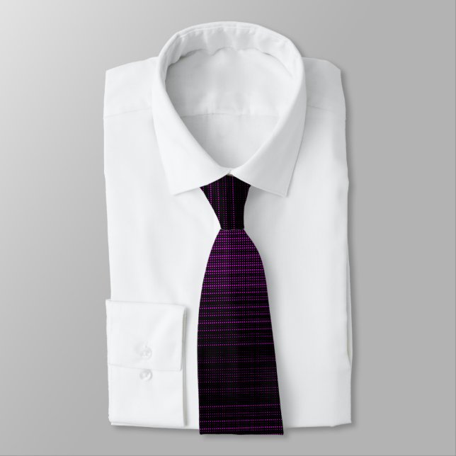 Purple disco lights, halftone led dots pattern tie (Tied)