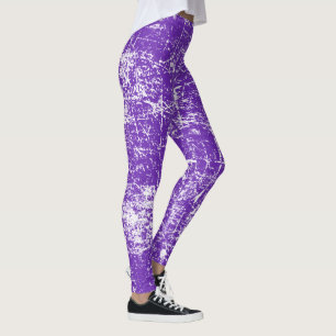 Purple Distressed Leggings