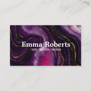 PURPLE DO-IT-YOURSELF Carte de visite EN BOIS EPOX
