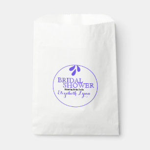 Purple Doodle and Circle Bridal Shower Favour Bag