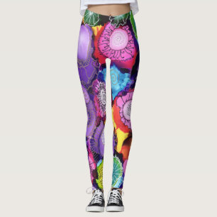 Purple Doodle Leggings