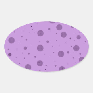 Purple Dot Chaos Oval Sticker