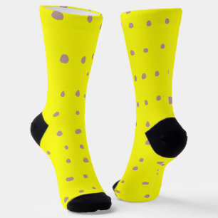 Purple dotes on yellow socks