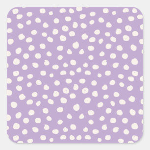 Purple Dots Animal Print Spots Square Sticker