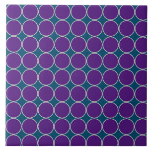 Purple Dots on Indigo Tile