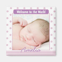 Purple Dots Personalised Custom Baby Photo