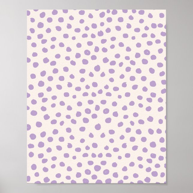 Purple Dots Preppy Modern Animal Print Spots (Front)
