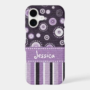 Purple Dots & Stripes