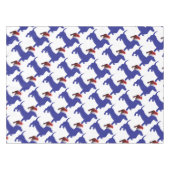 Purple-Doxie---And-Santa-Hat Tablecloth (Front (Horizontal))