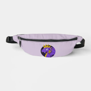 Purple dragon cartoon  fanny pack