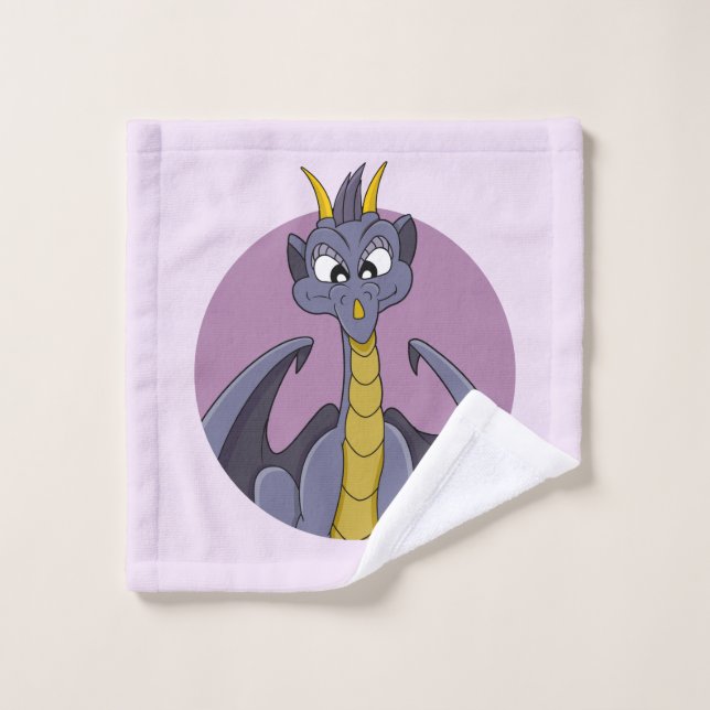 Purple dragon cartoon wash cloth (Wash Cloth)