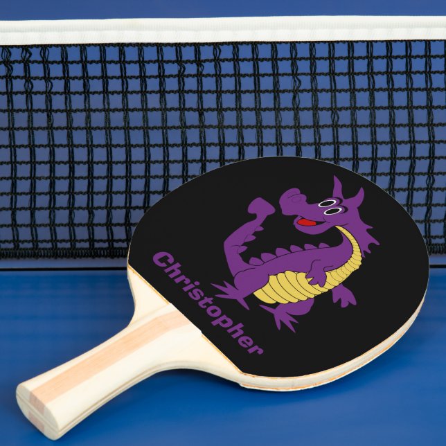 Purple Dragon Design Ping Pong Paddle (Insitu)