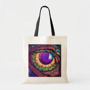 Purple Dragon Eye Tote Bag