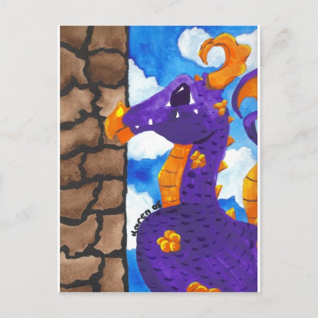 Purple Dragon Postcard (Front)