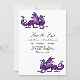 Purple Dragon Save the Date Invite