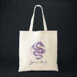 Purple Dragon Tote Bag<br><div class="desc">Elegant Purple Dragon Tote Bag</div>