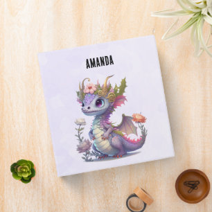 Purple Dragon with Elegant Crown Binder