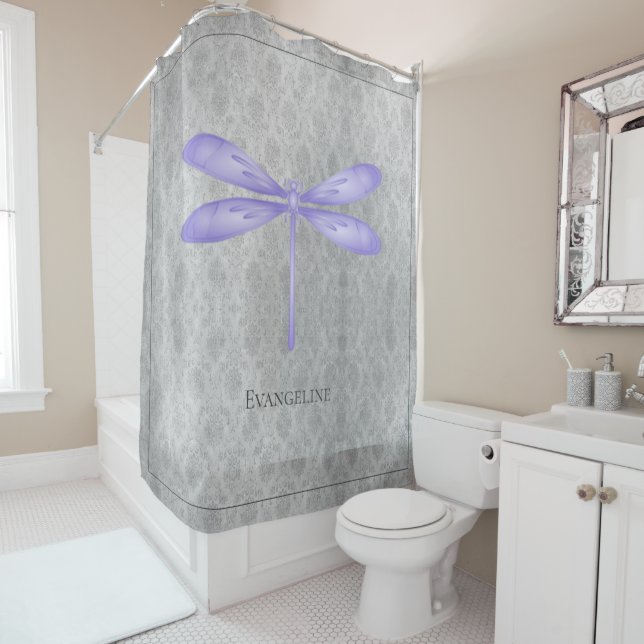 Purple Dragonfly Damask (In Situ)