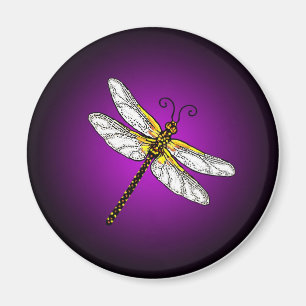 Purple Dragonfly Dragonflies Magnet