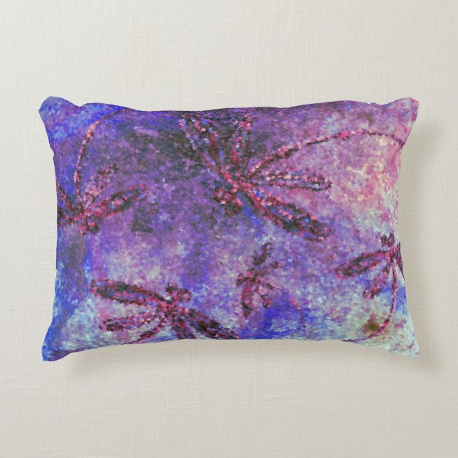 Purple Dragonfly Haze  Accent Pillow (Front)