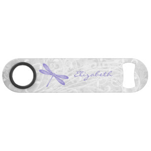 Purple Dragonfly Personalized Bottle Opener Bar Key
