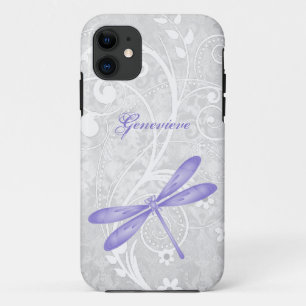 Purple Dragonfly Personalized iPhone 11 Case