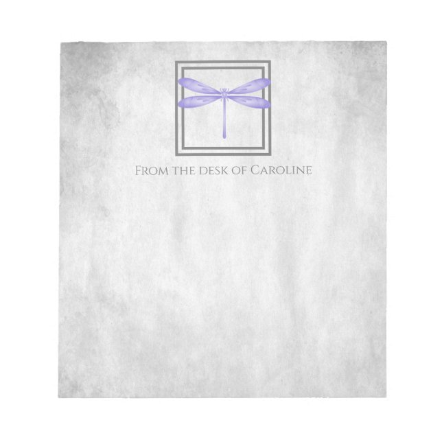 Purple Dragonfly Personalized Notepad (Front)