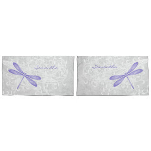 Purple Dragonfly Personalized Pillowcases