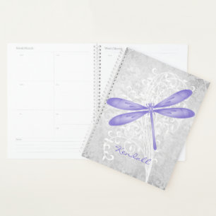 Purple Dragonfly Personalized Planner