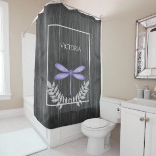 Purple Dragonfly Rustic Personalized