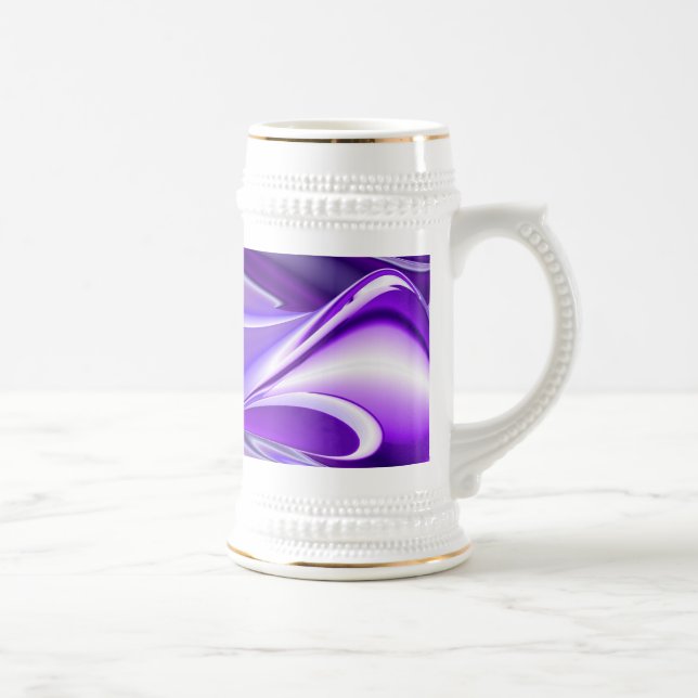 Purple Dream , Abstract Fantasy Rainbow-Art Beer Stein (Right)