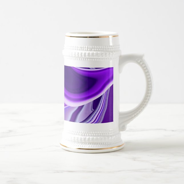 Purple Dream , Abstract Fantasy Rainbow-Art Beer Stein (Right)