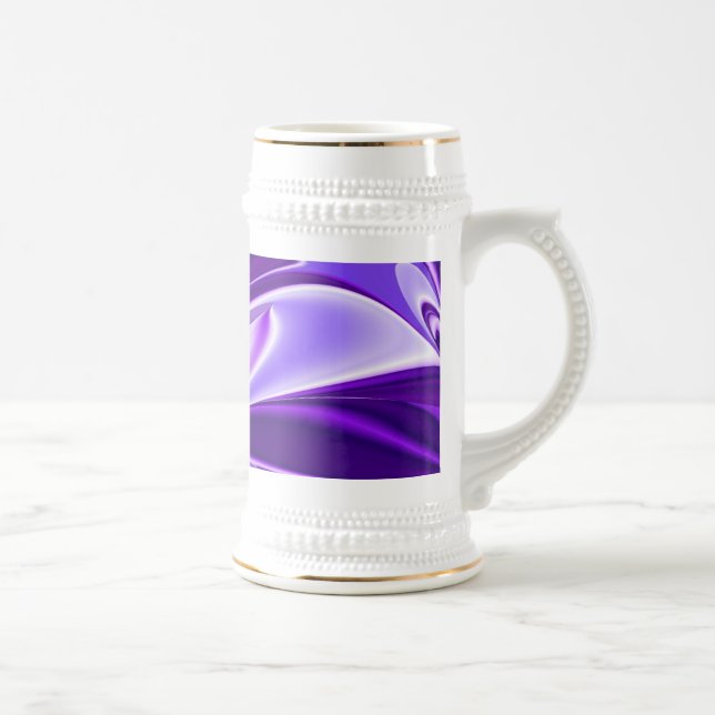 Purple Dream , Abstract Fantasy Rainbow-Art Beer Stein (Right)