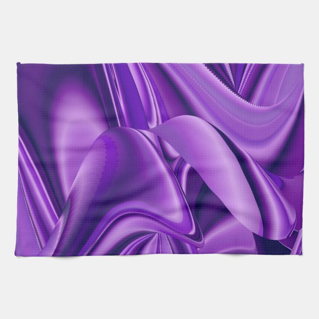 Purple Dream , Abstract Fantasy Rainbow Art Kitchen Towel (Horizontal)
