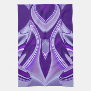 Purple Dream , Abstract Fantasy Rainbow Art Kitchen Towel