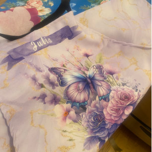 Purple Dream Butterfly  Apron