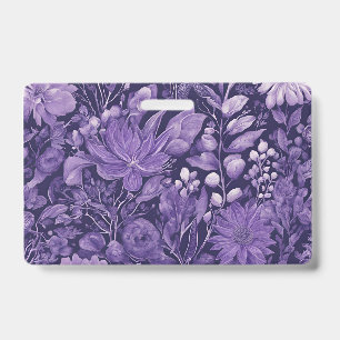 Purple Dream Elegant Botanical Design Badge