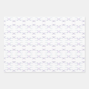 Purple dream pattern wrapping paper sheets