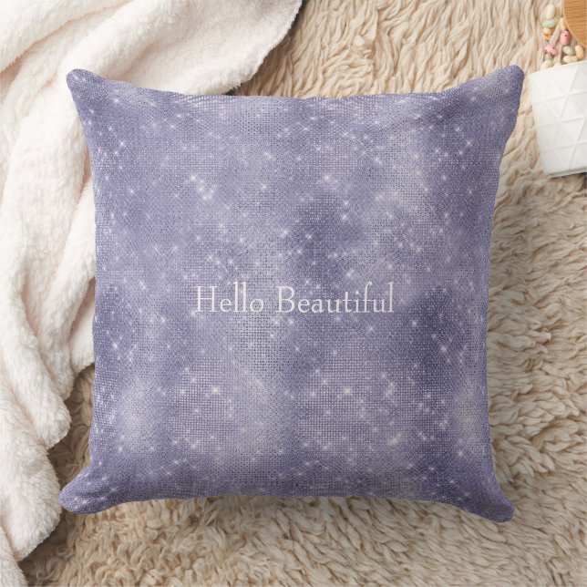 Purple Dream Sparkle Throw Pillow (Blanket)