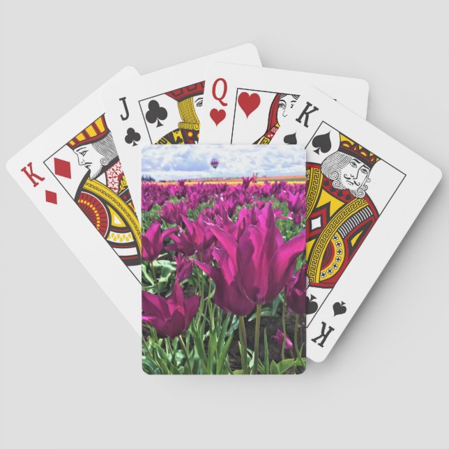 Purple Dream Tulips Playing Cards (Back)
